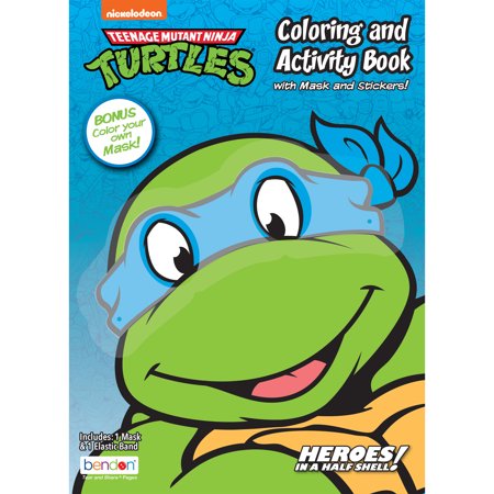 Teenage Mutant Ninja Turtles Coloring and Activity Book with Paper Mask, 48 Pages, Children's Book