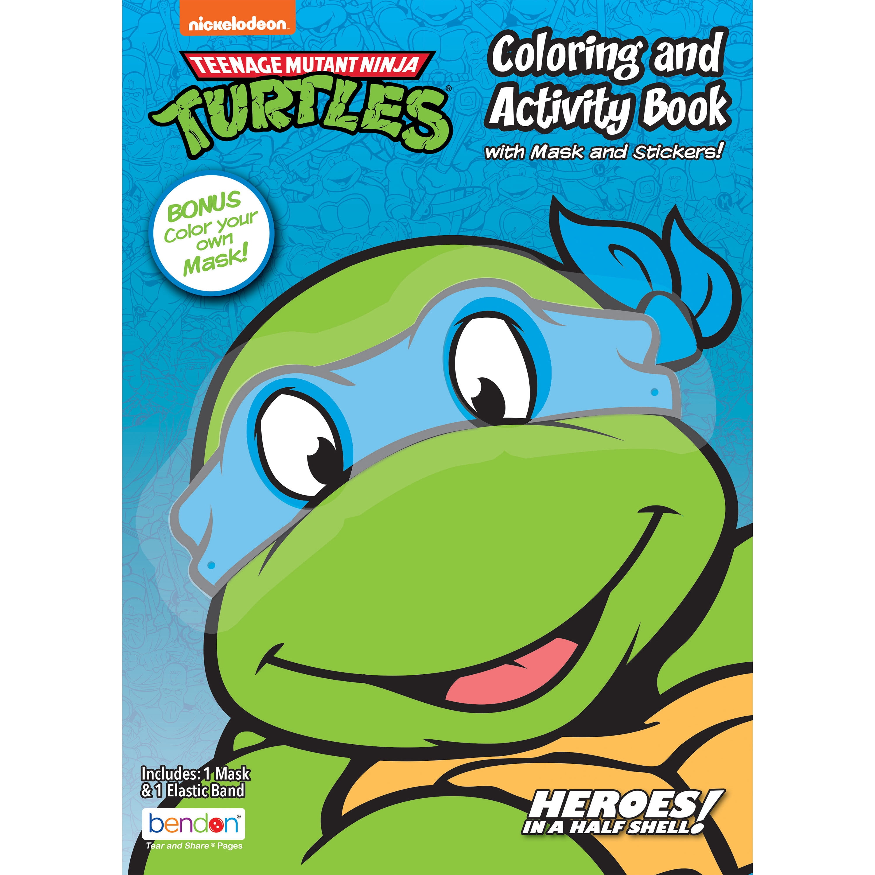 Teenage Mutant Ninja Turtles Coloring and Activity Book with Paper Mask, 48 Pages, Paperback Children's Book