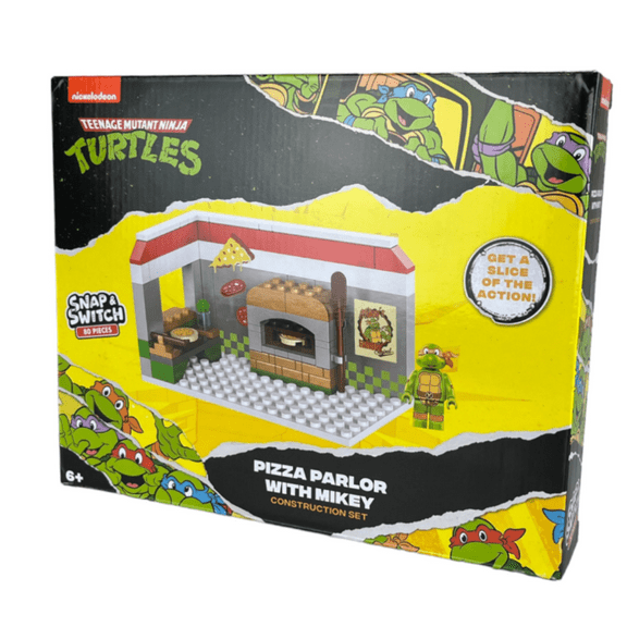 Teenage Mutant Ninja Turtles Construction Set Pizza Parlor with Mikey- 80 Pieces