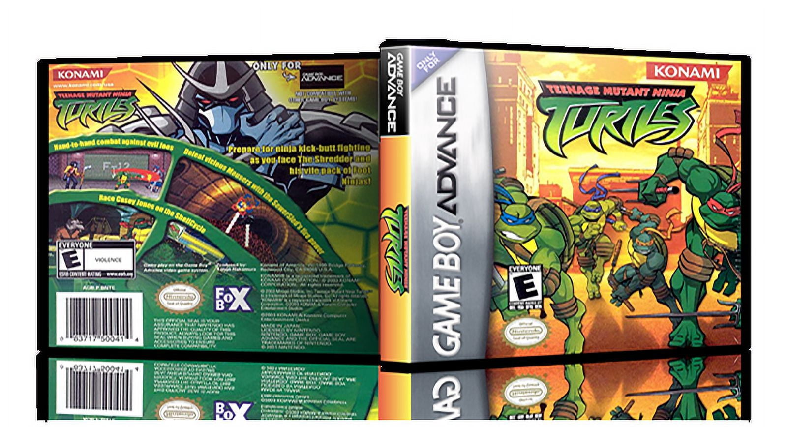 Teenage Mutant Ninja Turtles Custom Gameboy Advance Cover