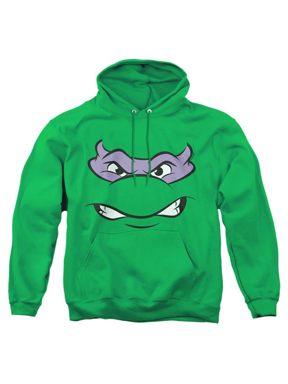 Donatello Angry Adult Pull-Over Hoodie, Kelly Green, Large
