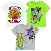 Teenage Mutant Ninja Turtles Donatello Raphael Leonardo 3 Pack T-Shirts Toddler to Big Kid