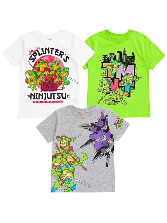 Donatello Raphael Leonardo 3 Pack T-Shirts Toddler to Big Kid