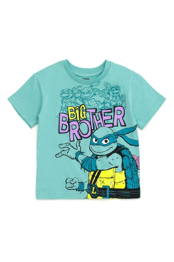 Teenage Mutant Ninja Turtles Donatello Raphael Leonardo Drop Shoulder T-Shirt Toddler to Big Kid