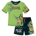 thumbnail image 1 of Teenage Mutant Ninja Turtles Donatello Raphael Leonardo Rash Guard and Swim Trunks UPF 50+ Outfit Set Toddler to Little Kid, 1 of 5