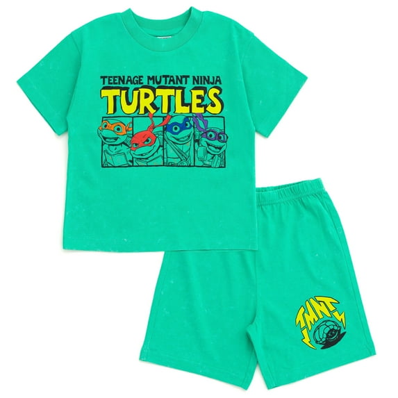 Teenage Mutant Ninja Turtles Donatello Raphael Leonardo T-Shirt and Shorts Outfit Set Toddler to Big Kid