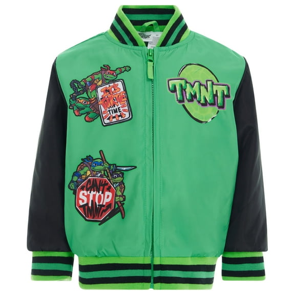 Teenage Mutant Ninja Turtles Donatello Raphael Leonardo Varsity Zip Up Bomber Jacket Toddler to Big Kid