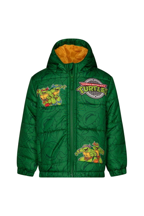 Donatello Raphael Leonardo Zip Up Puffer Jacket Toddler to Big Kid