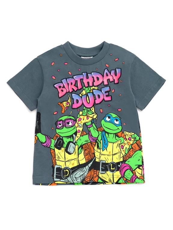 Teenage Mutant Ninja Turtles Donatello Raphael Michelangelo Birthday T-Shirt Toddler to Big Kid