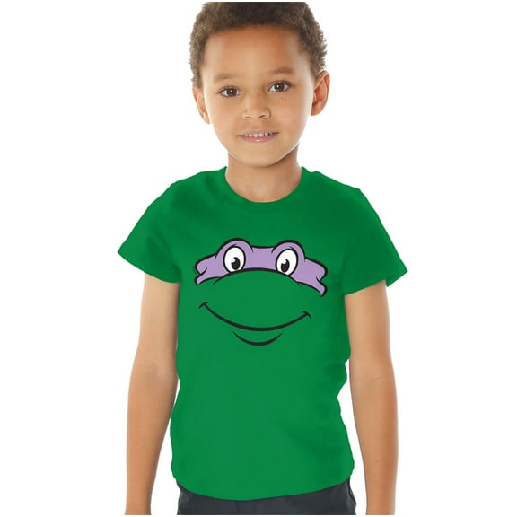 Teenage Mutant Ninja Turtles Donatello Smile Kids T Shirt (3) for Toddler Boys and Girls, Kelly Green