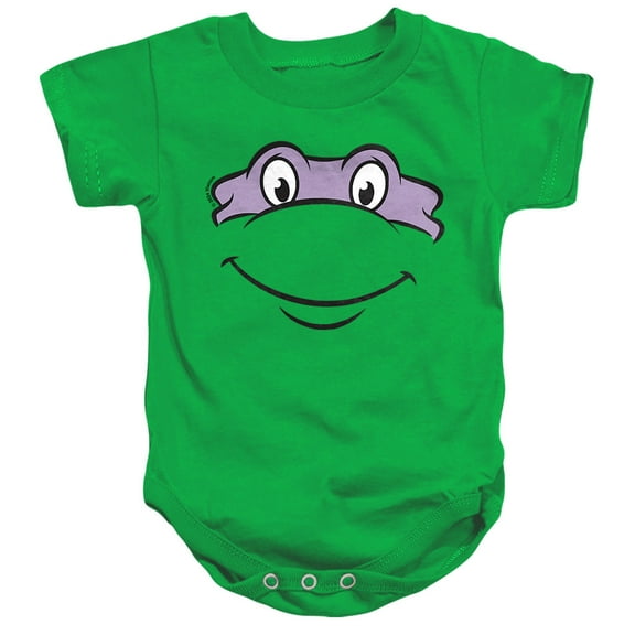 Teenage Mutant Ninja Turtles Donatello Smile Unisex Infant Snap Suit for Baby, Kelly Green, Small