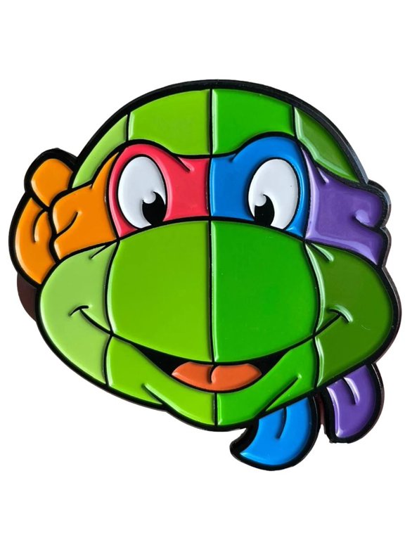 Teenage Mutant Ninja Turtles Face 2 Inches Tall Enamel Metal Pin