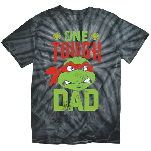 Teenage Mutant Ninja Turtles Father's Day One Tough Dad Tie Dye Adult Unisex T Shirt (Large) Black