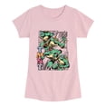 thumbnail image 1 of Teenage Mutant Ninja Turtles - Femme Comic Girls' Fitted Short Sleeve Graphic T-Shirt, 1 of 5