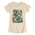 thumbnail image 1 of Teenage Mutant Ninja Turtles - Femme Comic Girls' Fitted Short Sleeve Graphic T-Shirt, 1 of 5