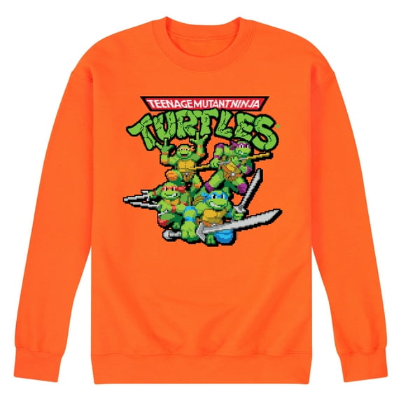 Teenage Mutant Ninja Turtles - Gaming Group And Logo - Men's Crew Neck Fleece Pullover