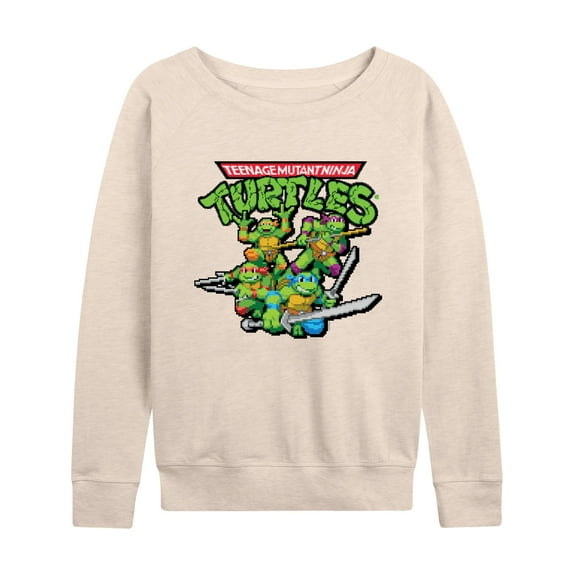 Teenage Mutant Ninja Turtles - Gaming Group And Logo - Women's Lightweight French Terry Long Sleeve Shirt