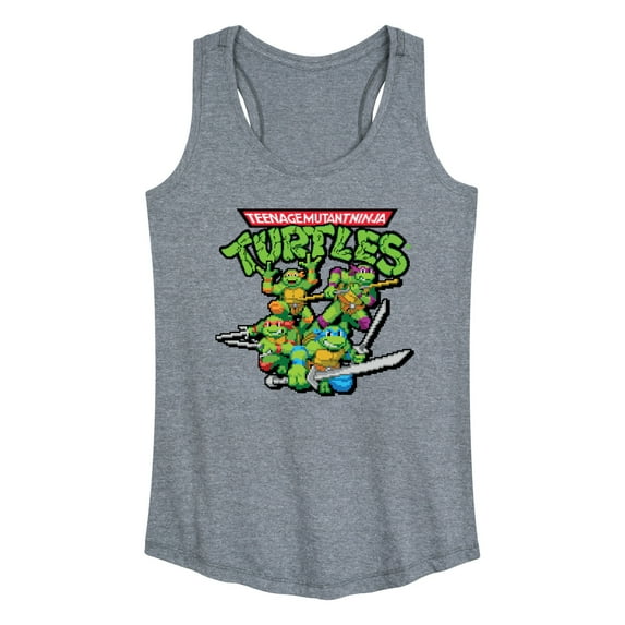 Teenage Mutant Ninja Turtles - Gaming Group And Logo - Women's Racerback Tank Top