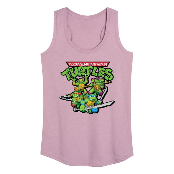 Teenage Mutant Ninja Turtles - Gaming Group And Logo - Women's Racerback Tank Top