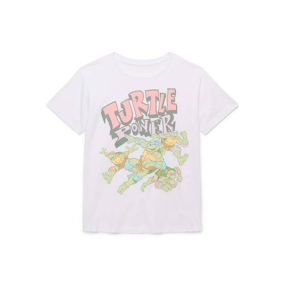 Teenage Mutant Ninja Turtles Girls Short Sleeve Graphic T-Shirt, Sizes 4-16