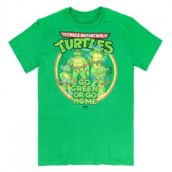 Teenage Mutant Ninja Turtles Go Green or Go Home T-Shirt-3XLarge