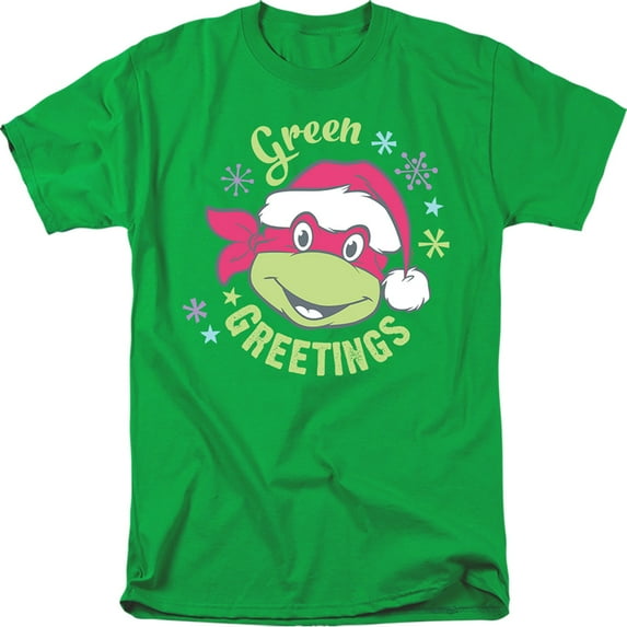 Teenage Mutant Ninja Turtles Green Greetings For Christmas Unisex Adult T Shirt
