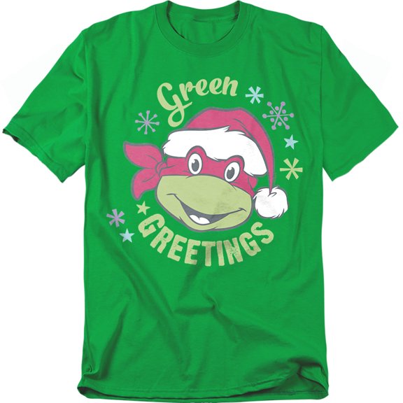Teenage Mutant Ninja Turtles Green Greetings For Christmas Unisex Adult T Shirt