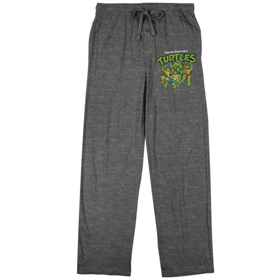Teenage Mutant Ninja Turtles Group Art Men's Graphite Heather Sleep Pajama Pants