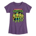 thumbnail image 1 of Teenage Mutant Ninja Turtles  - Group Logo Brick Wall  - Toddler & Youth Girls Short Sleeve Graphic T-Shirt, 1 of 5
