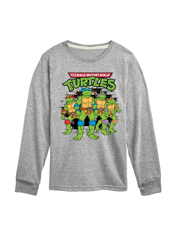 - Group Logo Brick Wall Boys' Long Sleeve Graphic T-Shirt