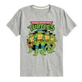 thumbnail image 1 of Teenage Mutant Ninja Turtles - Group Logo Brick Wall - Toddler & Youth Short Sleeve Graphic T-Shirt, 1 of 5