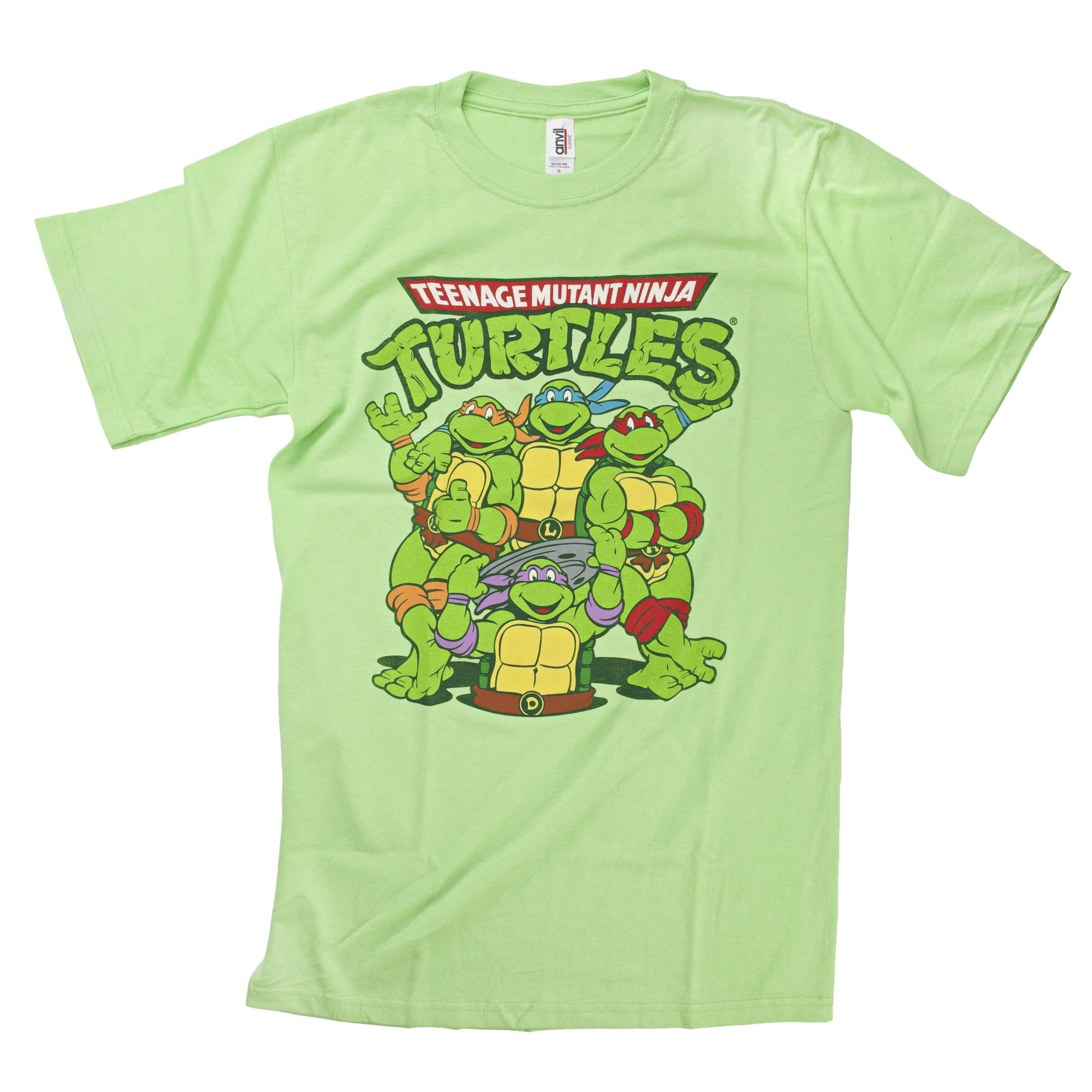 TMNT - T-Shirt KIDS TMNT Group - Green (10 Years) : ShopForGeek