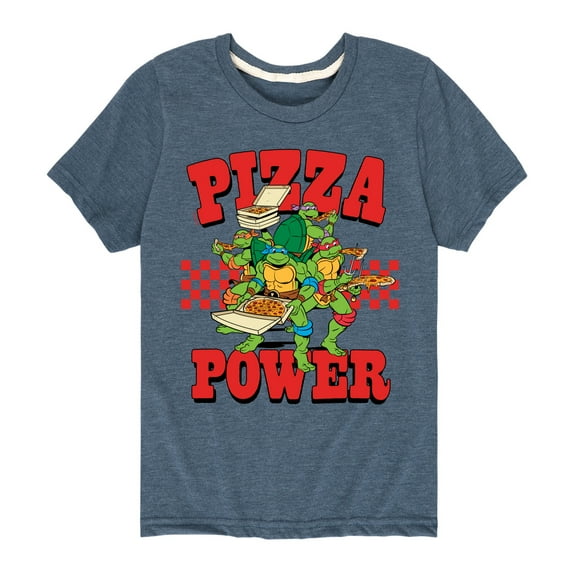 Teenage Mutant Ninja Turtles - Group Pizza Power - Toddler And Youth Short Sleeve Graphic T-Shirt