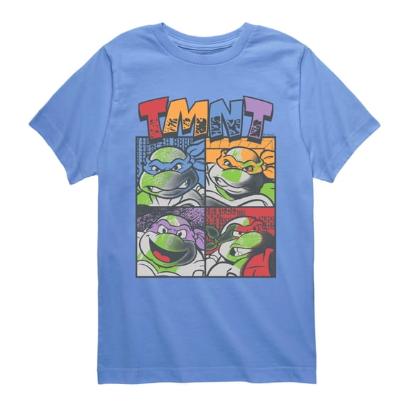 Teenage Mutant Ninja Turtles - Grunge Grid - Youth Boys Short Sleeve Graphic T-Shirt