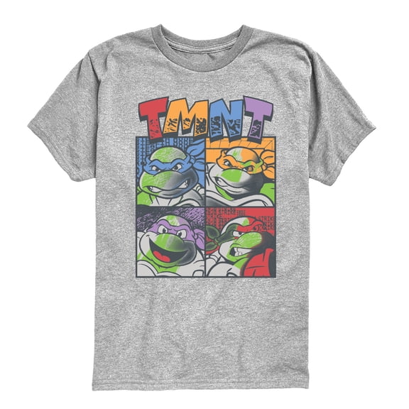 Teenage Mutant Ninja Turtles - Grunge Grid - Youth Boys Short Sleeve Graphic T-Shirt