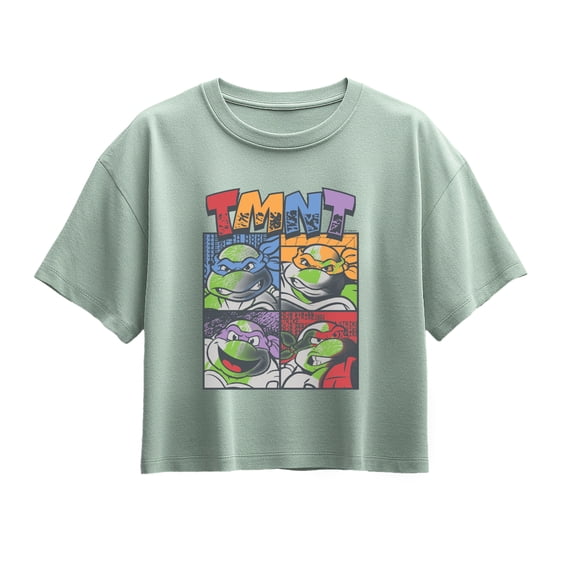 Teenage Mutant Ninja Turtles - Grunge Grid - Youth Girls Boxy T-Shirt