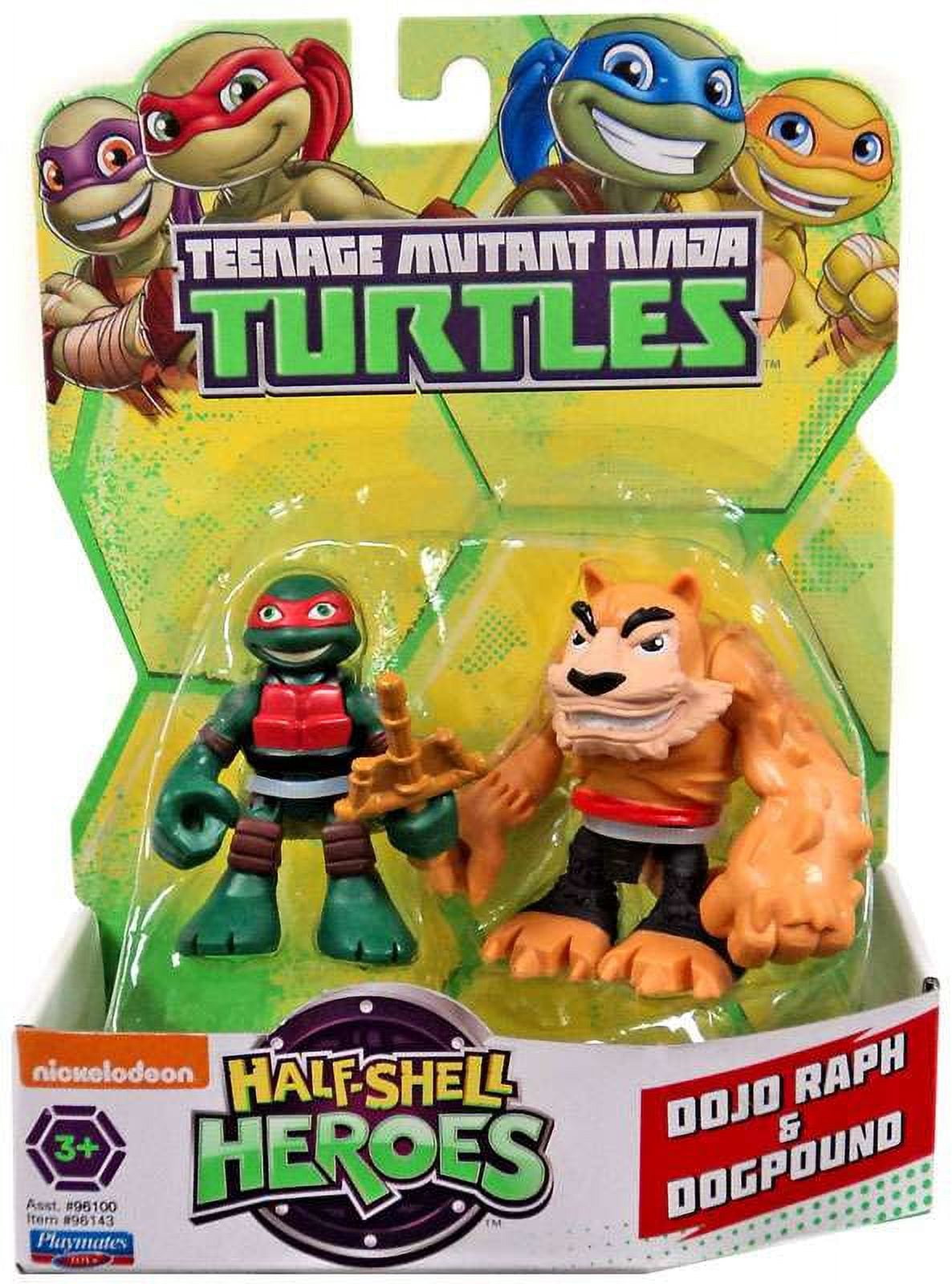 Teenage Mutant Ninja Turtles Half Shell Heroes Dojo Raphael and Dogpound Basic 2.5 Figures 2 Packs Walmart
