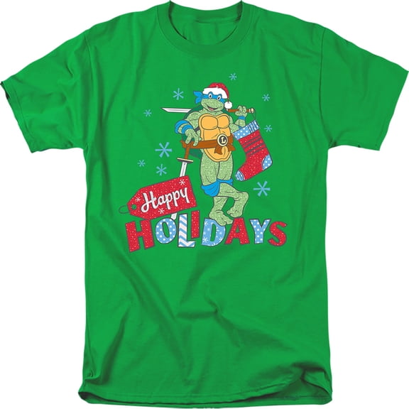 Teenage Mutant Ninja Turtles Happy Holiday Sparkly Christmas Unisex Adult T Shirt
