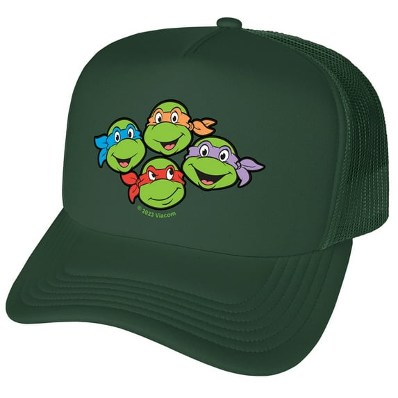 Teenage Mutant Ninja Turtles Heads Foam Snapback Trucker Hat - Unisex for Men and Women