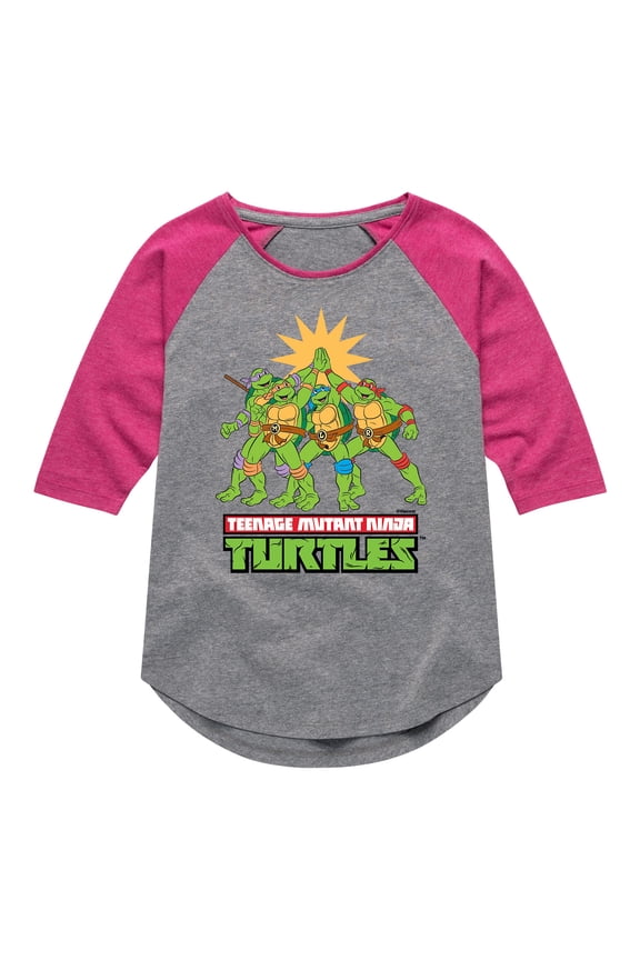 - High Five - Girls Shirt Tail Raglan