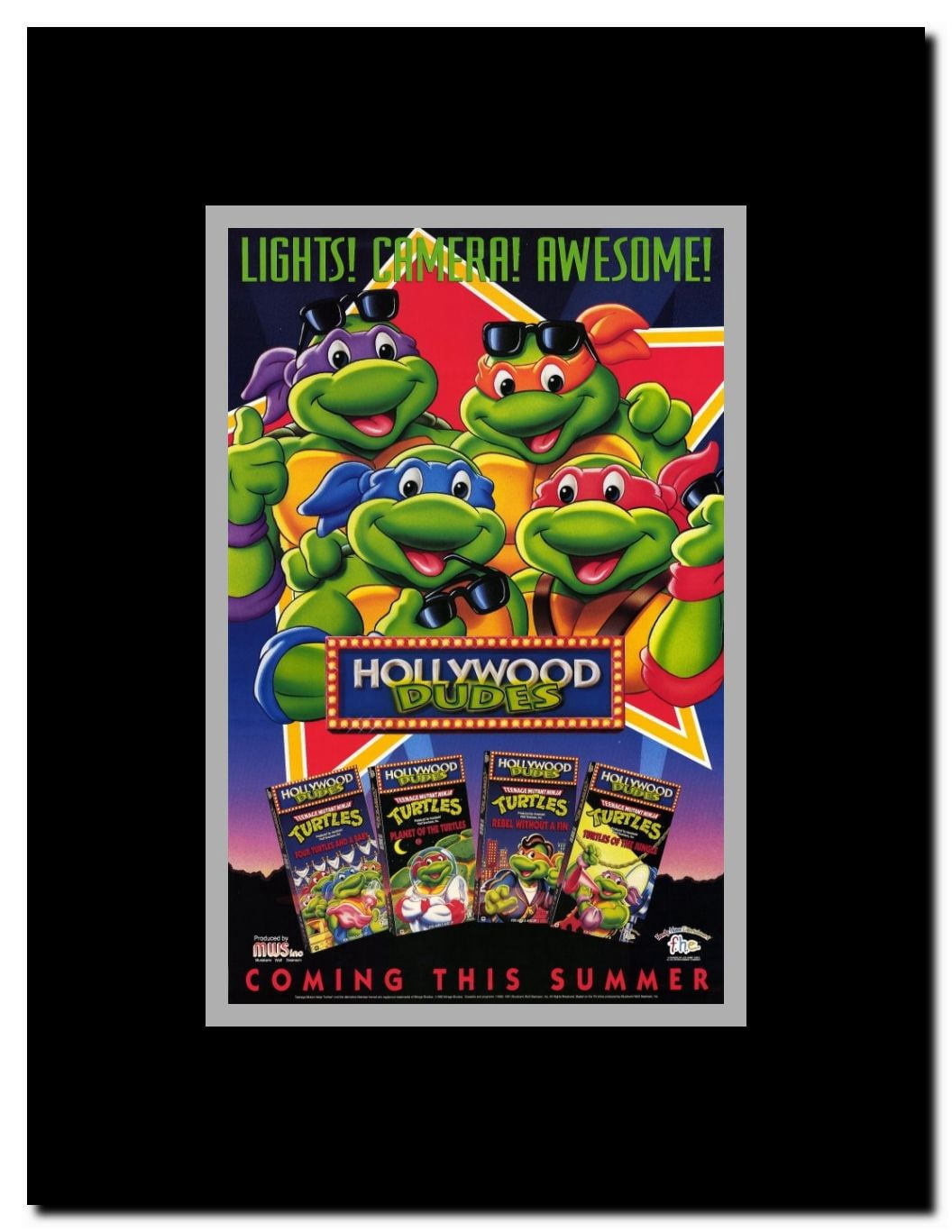 Teenage Mutant Ninja Turtles - Hollywood Dudes Framed Movie Poster