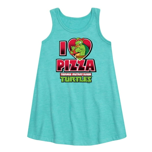 Teenage Mutant Ninja Turtles - I Love Pizza - Girls Aline Dress