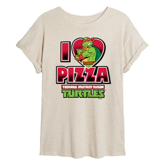 Teenage Mutant Ninja Turtles - I Love Pizza- Juniors Ideal Flowy Muscle T-Shirt