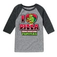 thumbnail image 1 of Teenage Mutant Ninja Turtles - I Love Pizza - Toddler And Youth Raglan, 1 of 4
