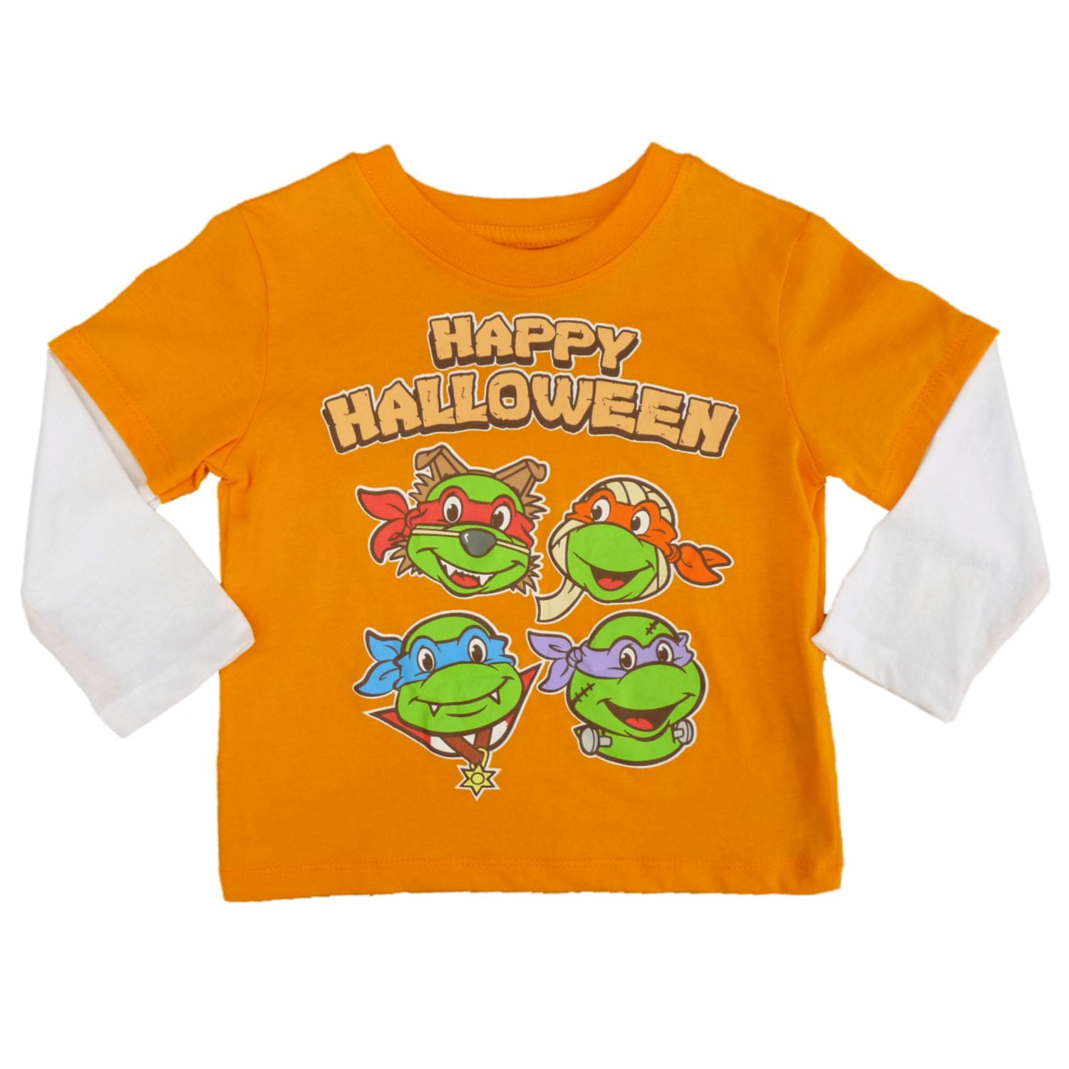 Teenage Mutant Ninja Turtles Infant Toddler Boy Orange Happy Halloween  Shirt 18m