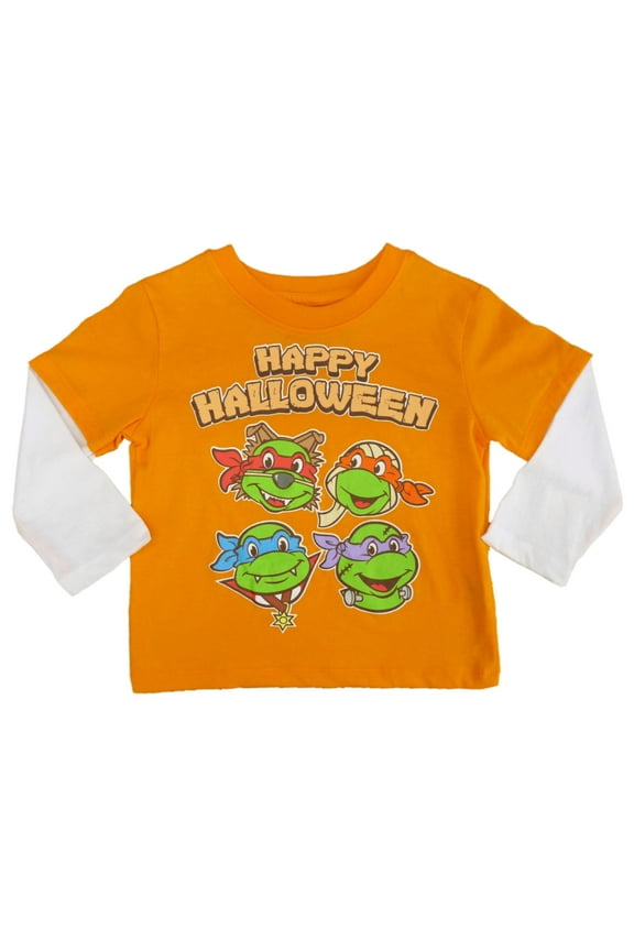 Infant Toddler Boy Orange Happy Halloween Shirt 3T