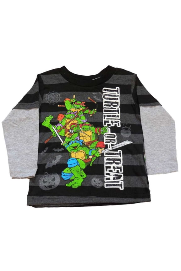 Infant Toddler Boys Black Turtle or Treat Shirt 18m