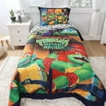 Teenage Mutant Ninja Turtles 4-Piece Twin Bedding Set with Reversible ...