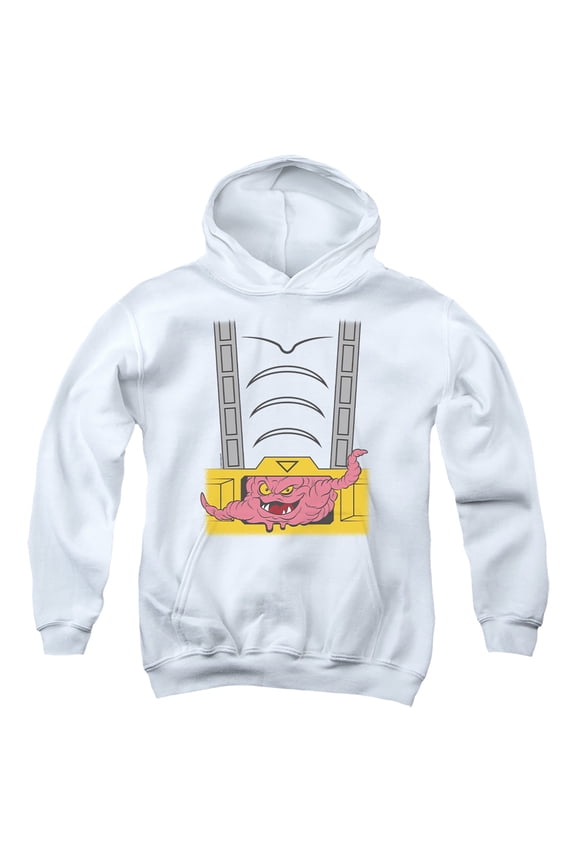 Krang Suit Youth Kids Boy/Girls Pull-Over Hoodie, White, Medium