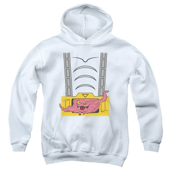 Teenage Mutant Ninja Turtles Krang Suit Youth Kids Boy/Girls Pull-Over Hoodie, White, Small